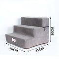 Pet Supplies 3 Tiers Steps Flannel Detachable Removable Wash Pet Small Dog/Cat Stairs