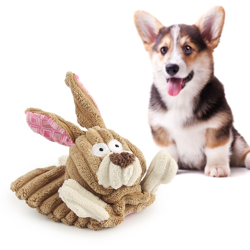Corduroy Sound Pet Toy Dog Squeak Toy for Rabbit Mouse Cattle Clean Teeth Puppy Toys Pet Accessories Small Dog Toy