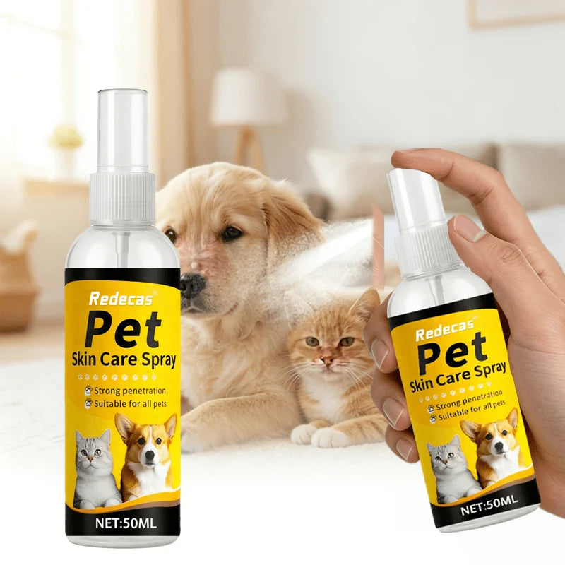 Pet Skin Care Spray, Soothe Dogs & Cats, Hypoallergenic Plant-Based Gentle Care
