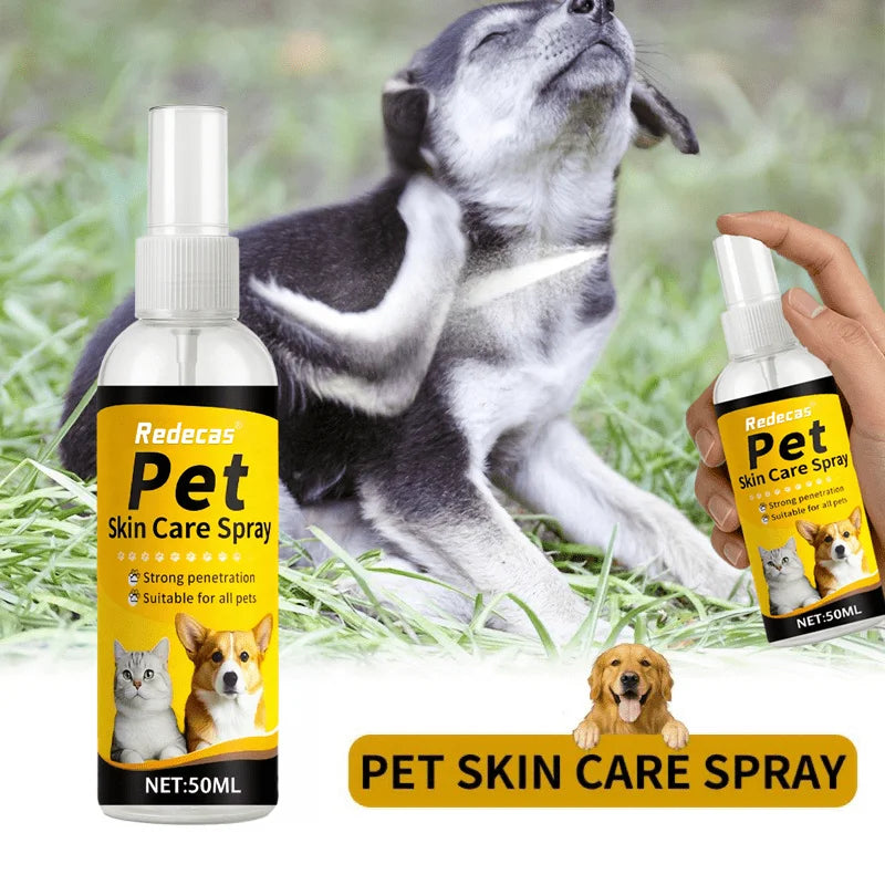 Pet Skin Care Spray, Soothe Dogs & Cats, Hypoallergenic Plant-Based Gentle Care