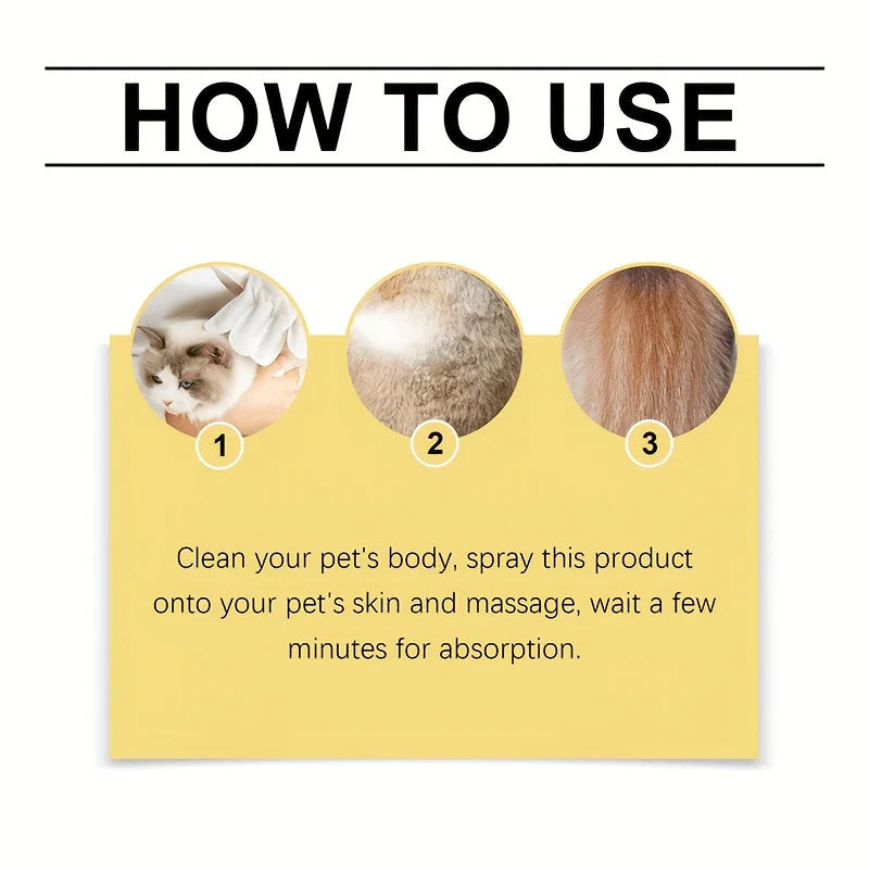 Pet Skin Care Spray, Soothe Dogs & Cats, Hypoallergenic Plant-Based Gentle Care